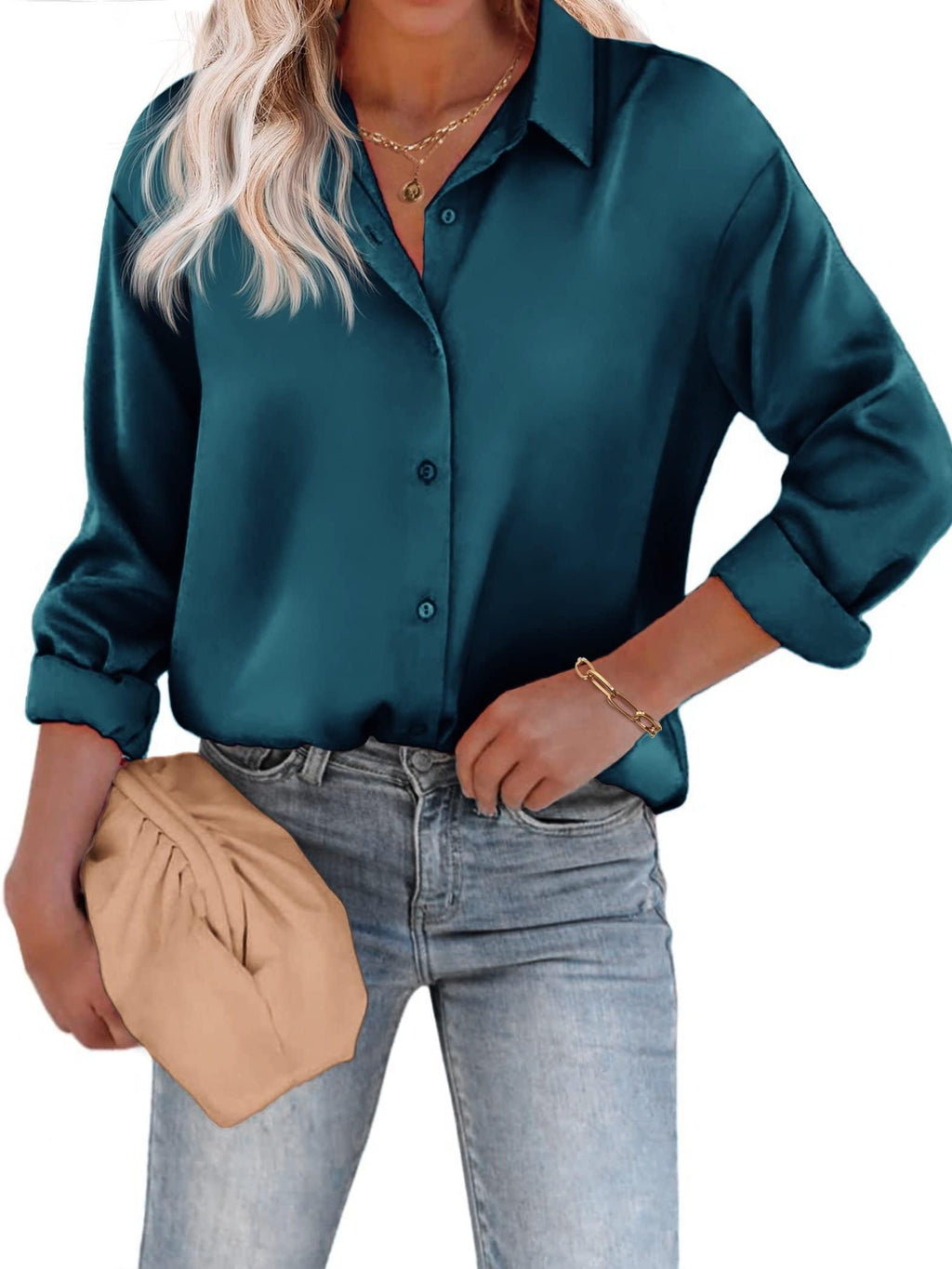 Noelia | Afslappet Og Elegant Skjortebluse Med Knapper