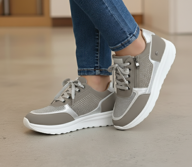 Johanne | Dame Snørebånd Platform Sneakers