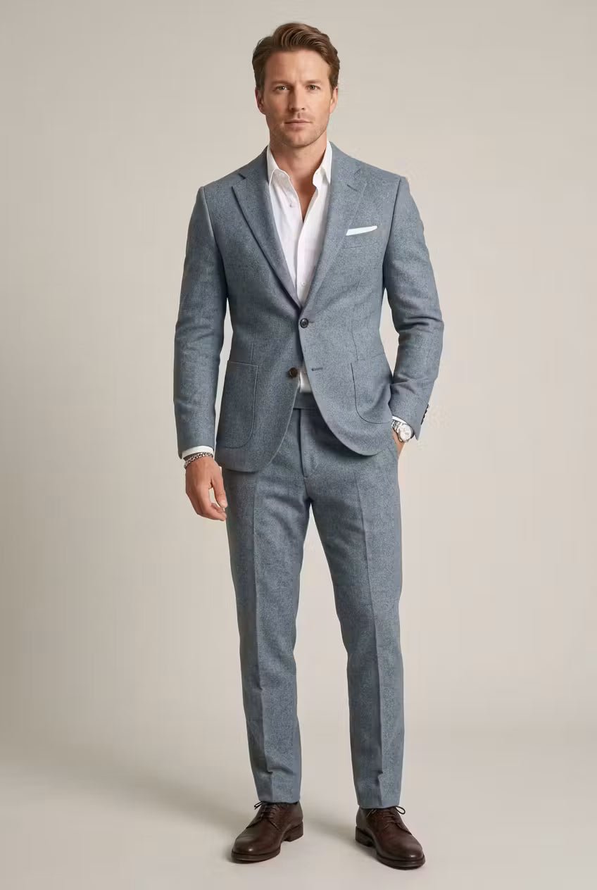 Alfred | Herre Slim-Fit Two-Piece Set Struktureret Businesskjole