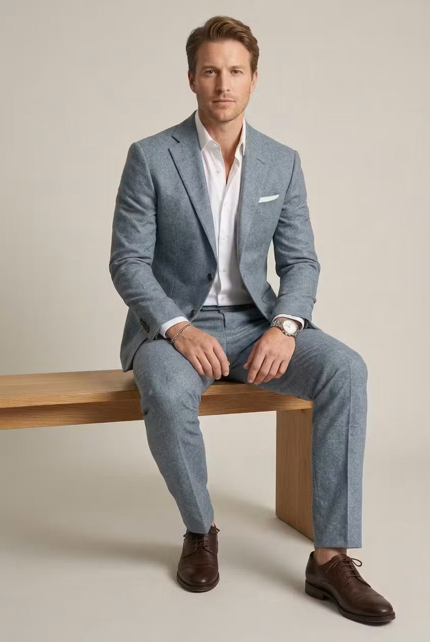 Alfred | Herre Slim-Fit Two-Piece Set Struktureret Businesskjole