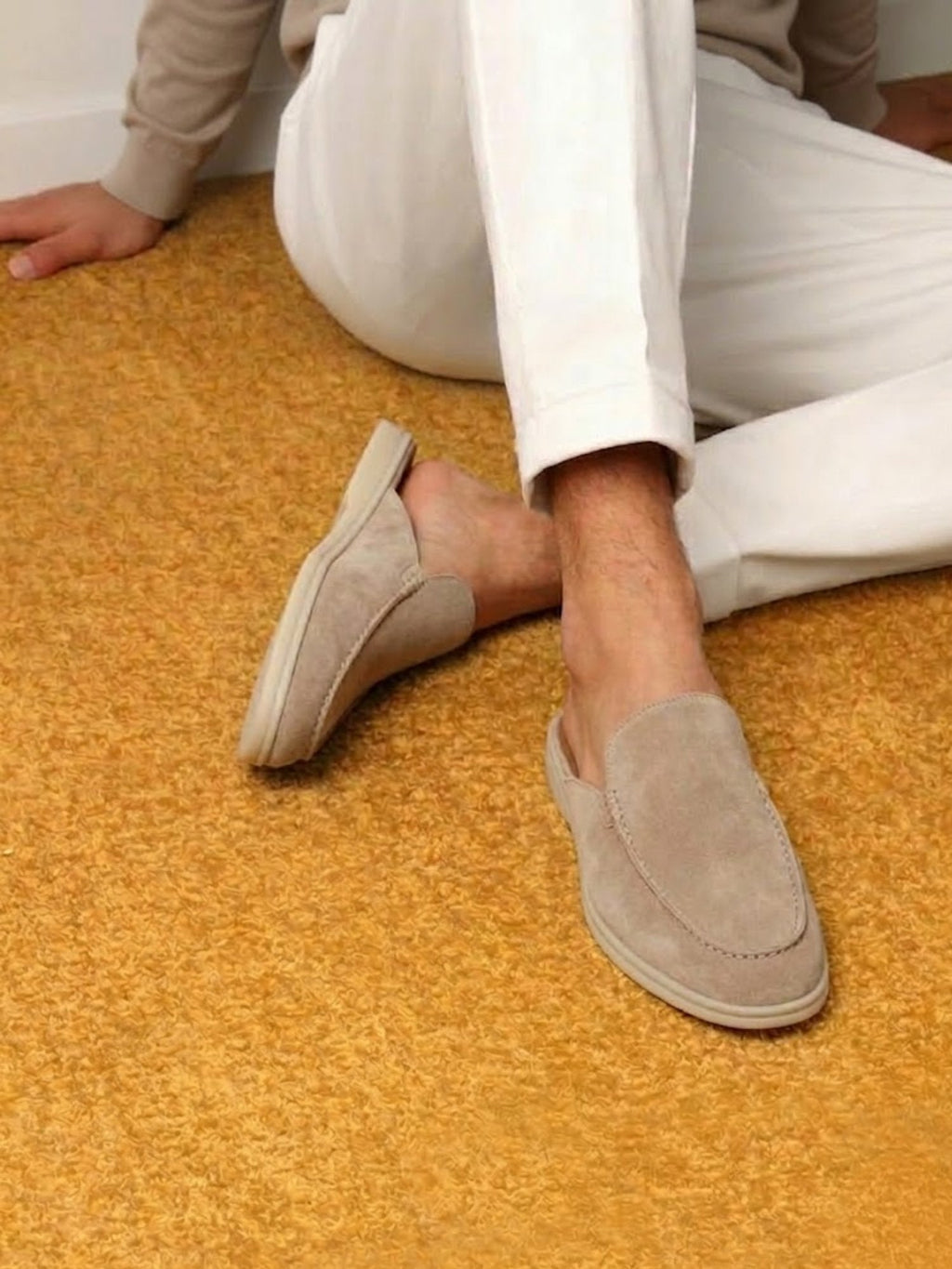 Malthe | Herre Slip-On Mules Åben Hæl Syede Detaljer