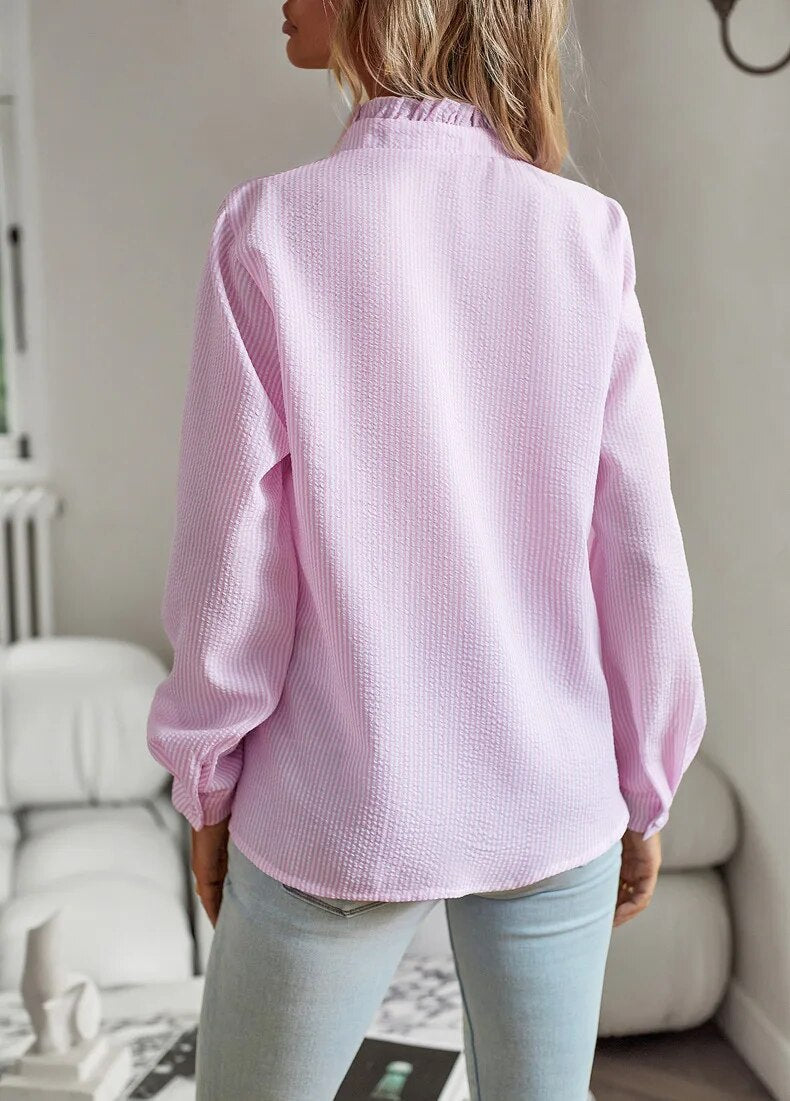 Alice | Flæset Knappet Bluse