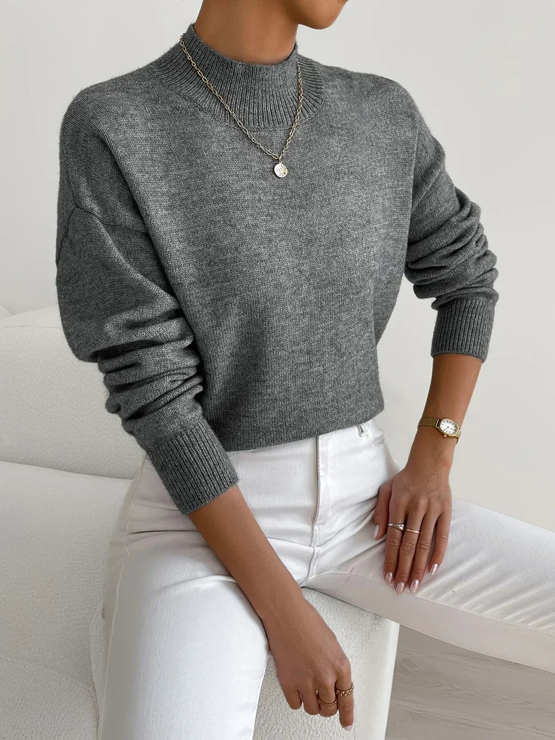 Celina | Dame Langærmet Pullover Sweater Top