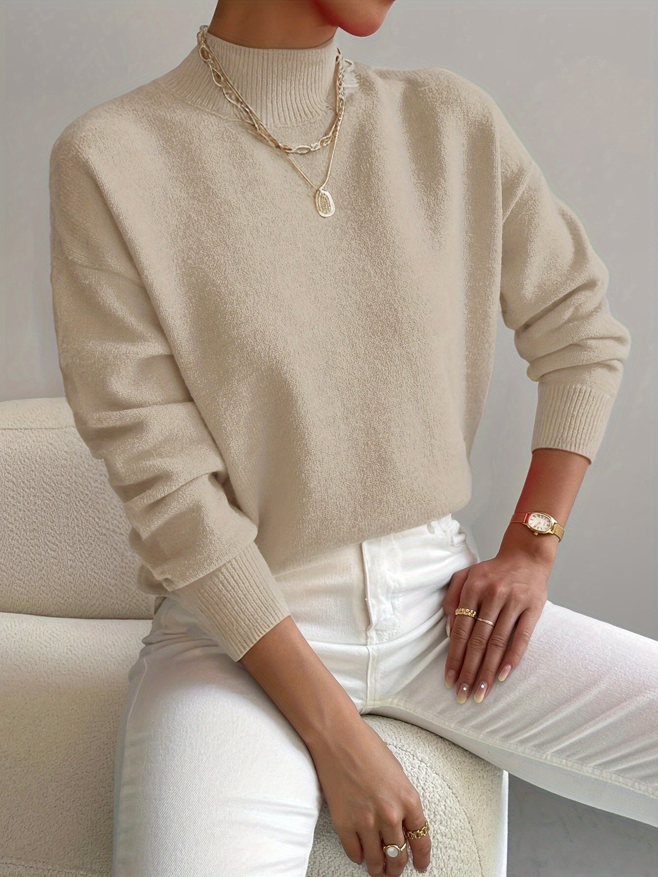 Celina | Dame Langærmet Pullover Sweater Top
