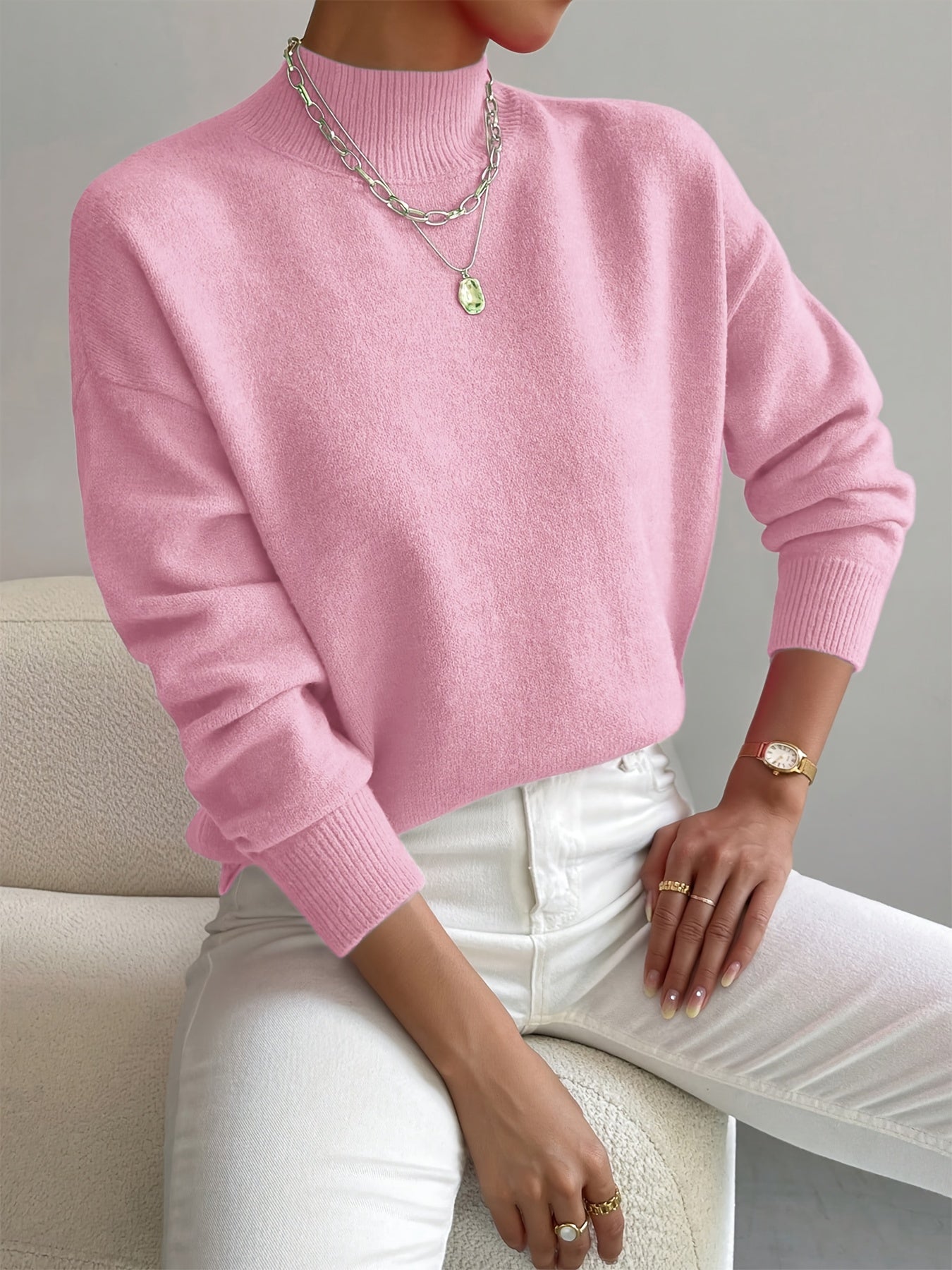 Celina | Dame Langærmet Pullover Sweater Top