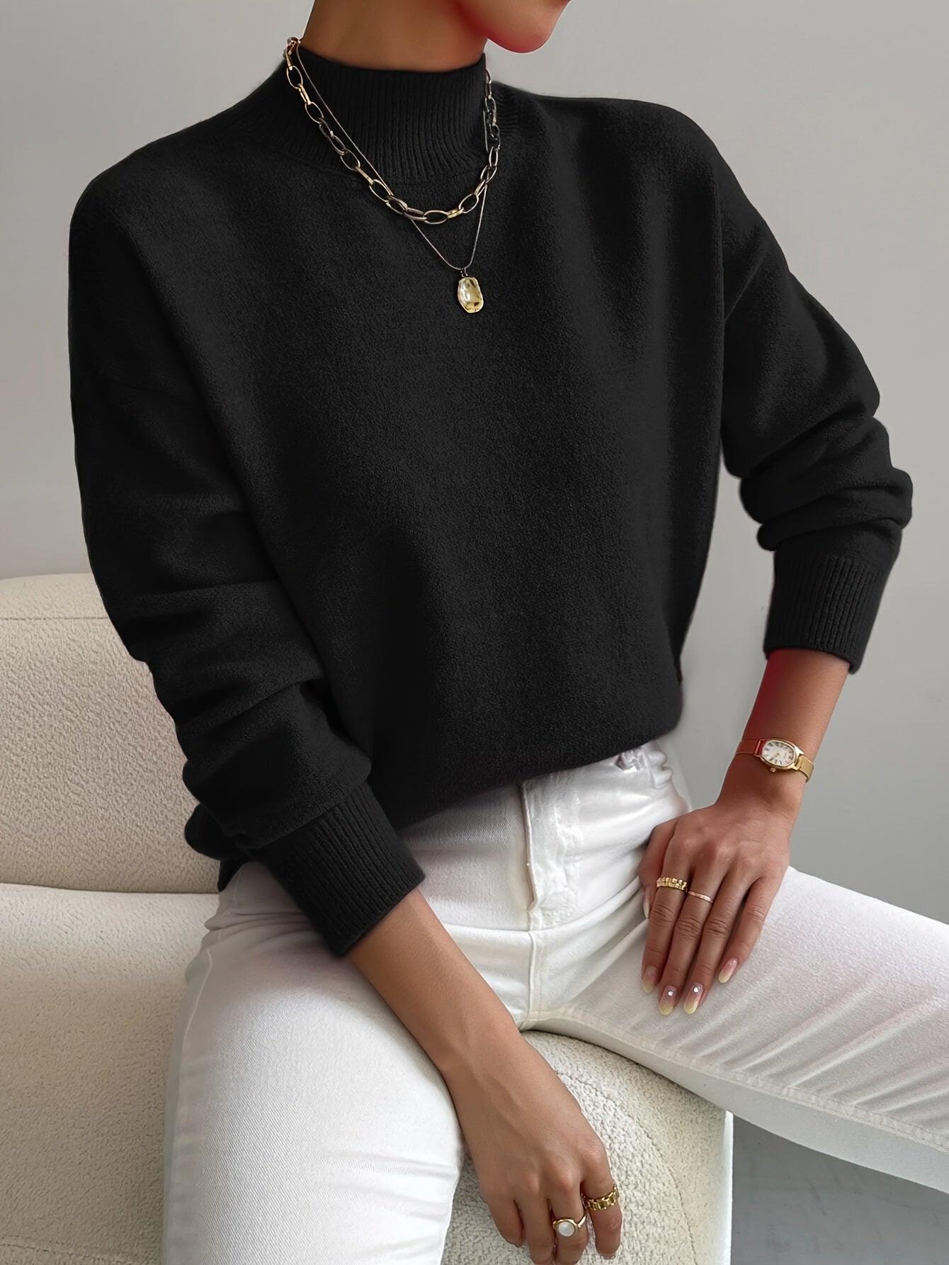 Celina | Dame Langærmet Pullover Sweater Top
