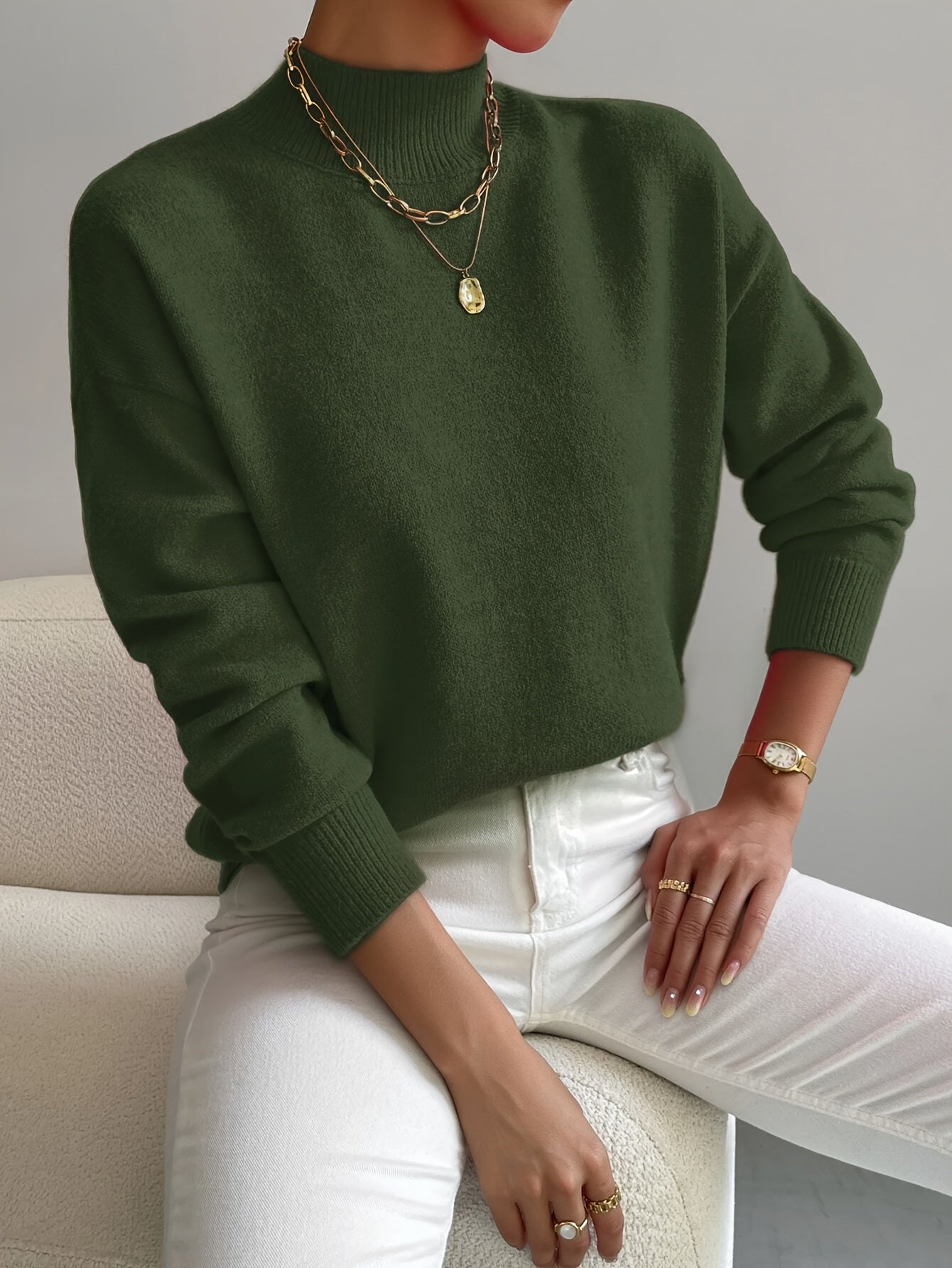 Celina | Dame Langærmet Pullover Sweater Top