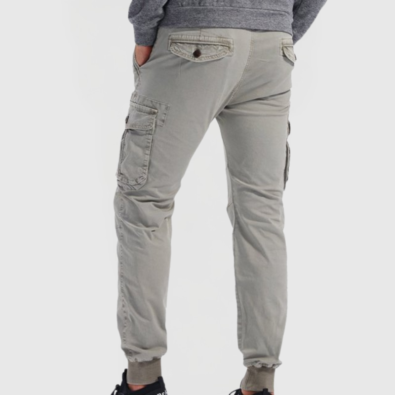 Aage | Herre Slim Fit Casual Bukser Med Cargo Lommer