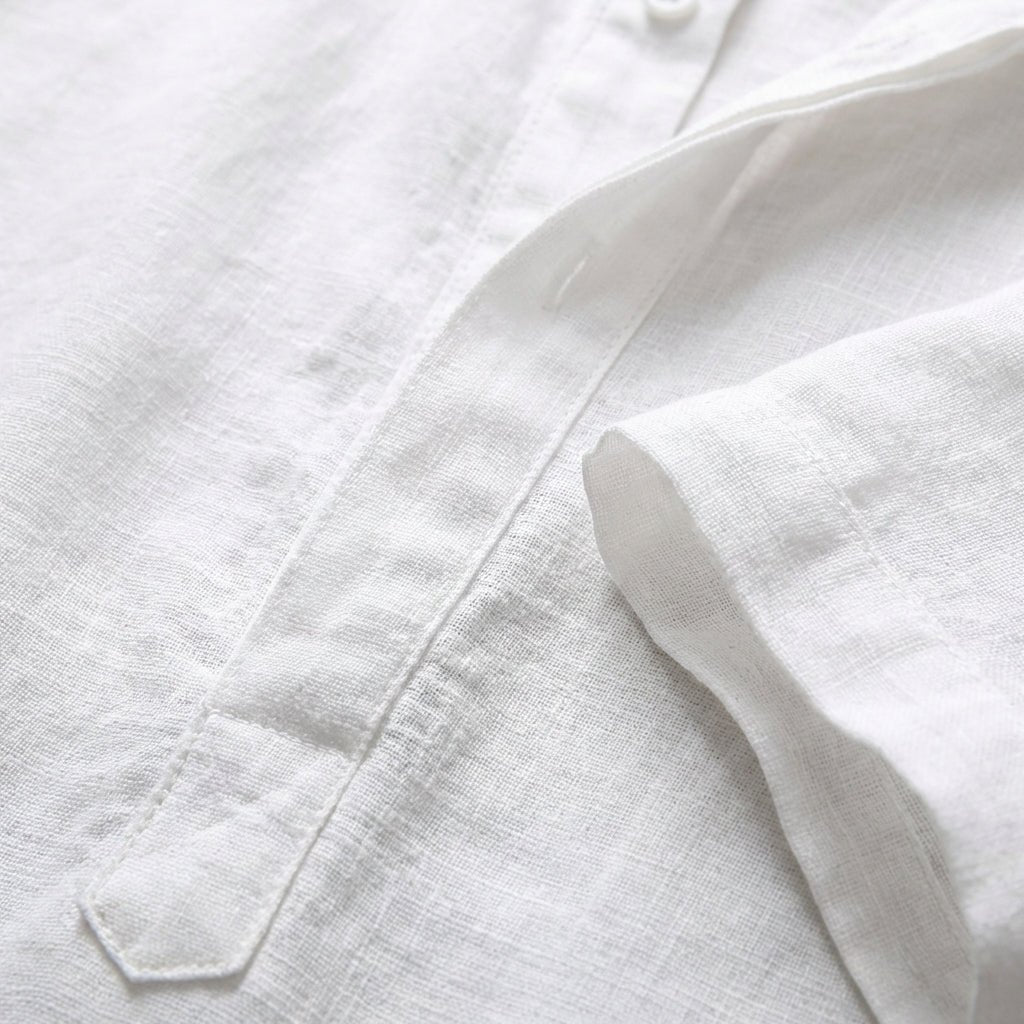 William | Mænd Afslappet Lærred Henley Skjorte Mao Krave