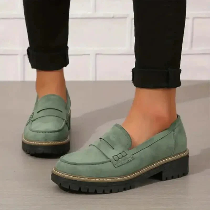 Christella | Dame Slip-On Loafers Med Kraftig Sål