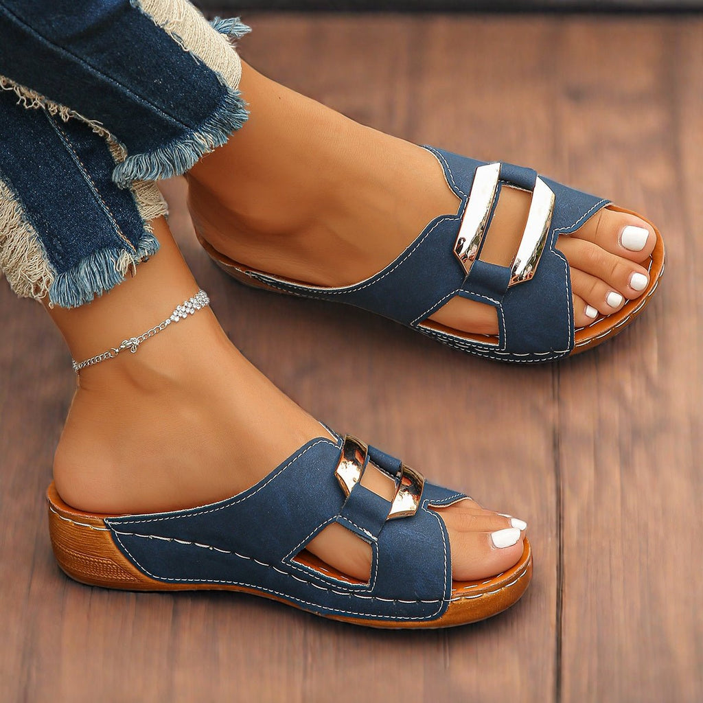 Freja | Orthopædiske Sandaler Slip-On Platform Spænde