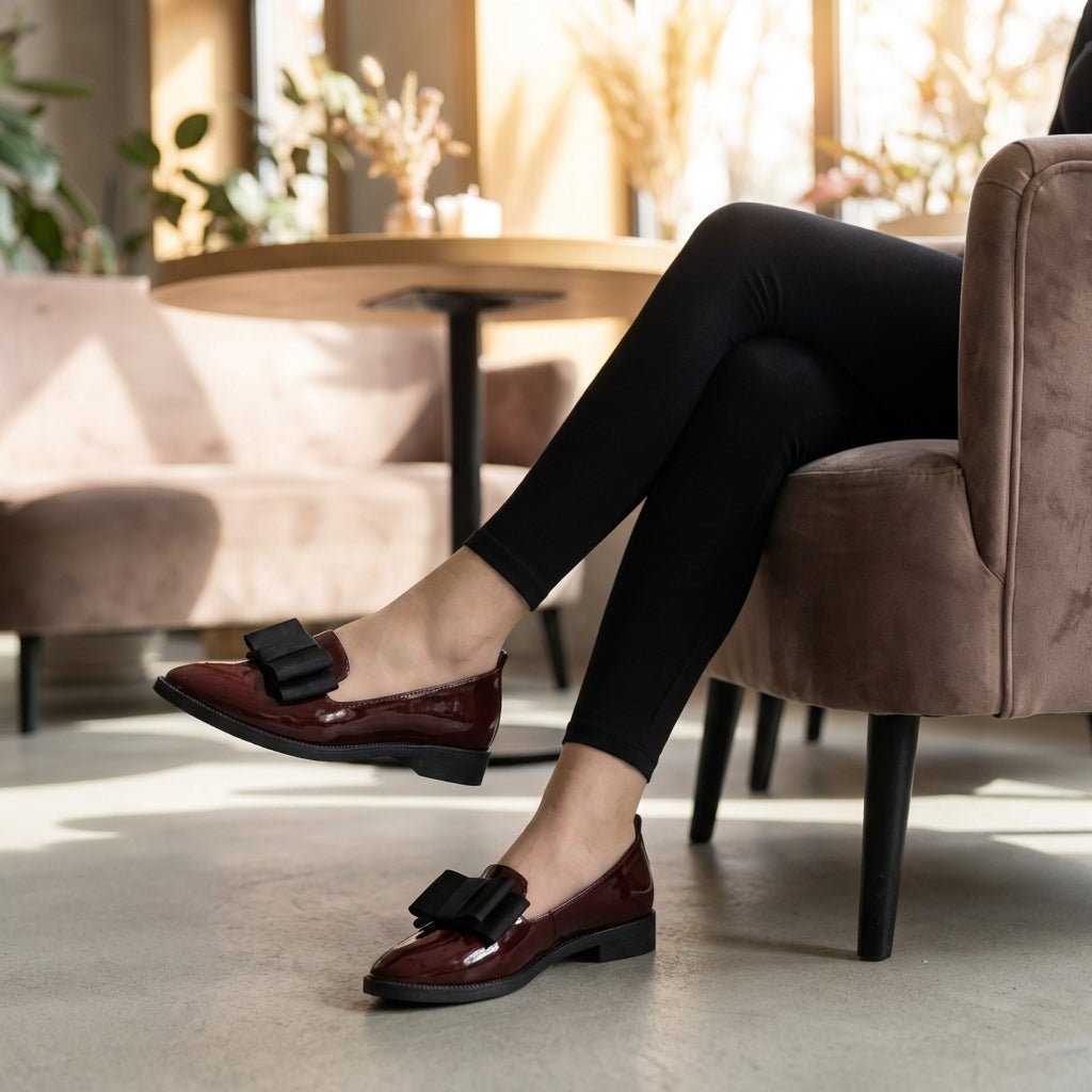 Clara | Orthopedic Loafers Dame Patent Læder Spids Tå