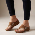 Mathilde | Ortopædiske Kile Sandaler Blomster Broderi Wedge Sommer