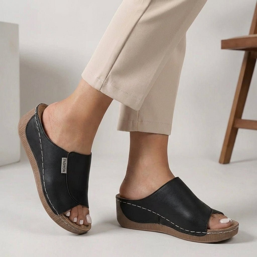 Astrid | Ortopædiske Kilesko Sandaler Slip-On Åben Tå Dame