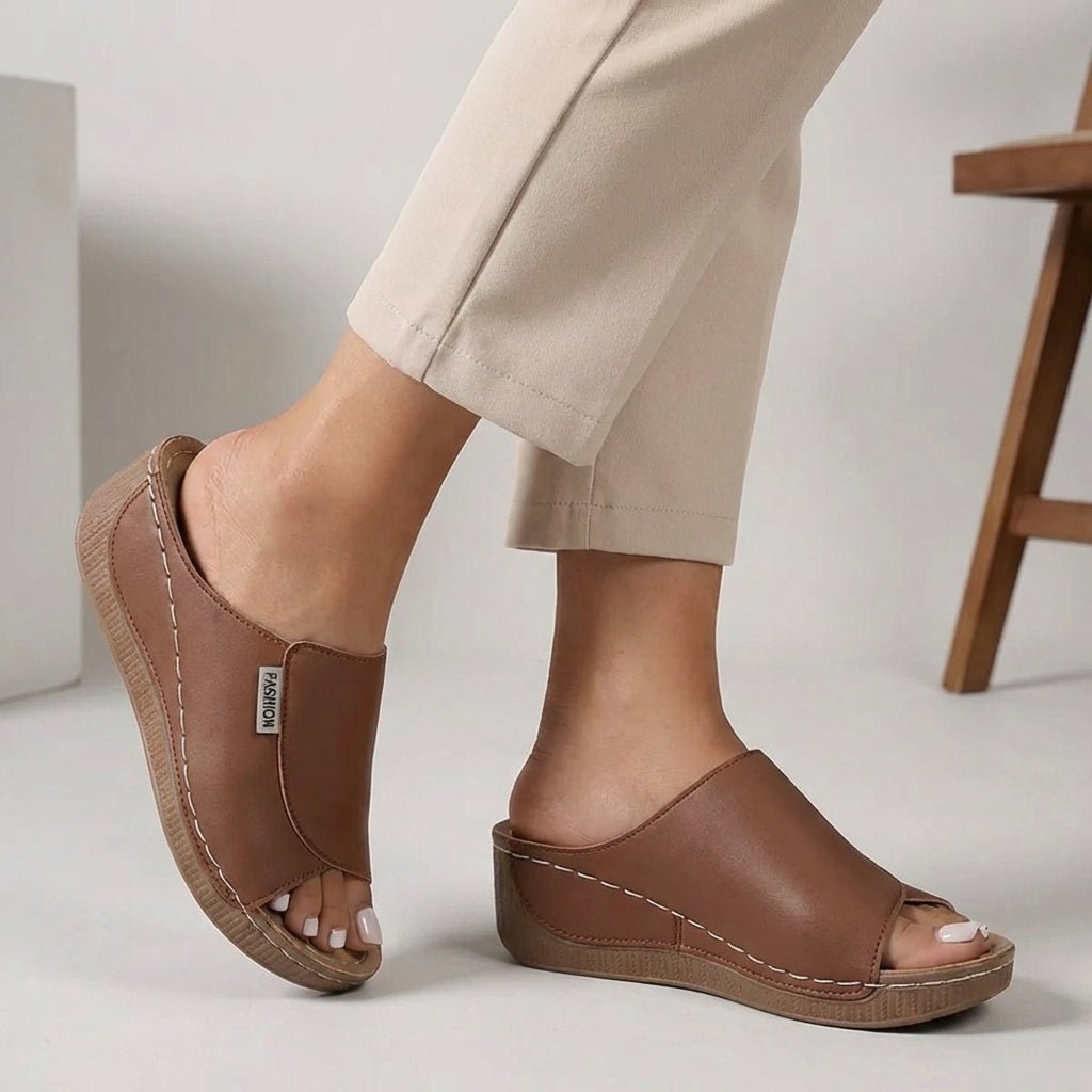 Astrid | Ortopædiske Kilesko Sandaler Slip-On Åben Tå Dame