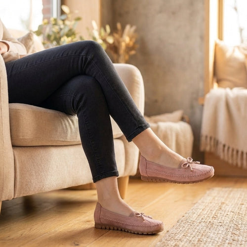 Agnes | Ortopædiske Loafers Perforeret Slip-On Komfort Sløjfe