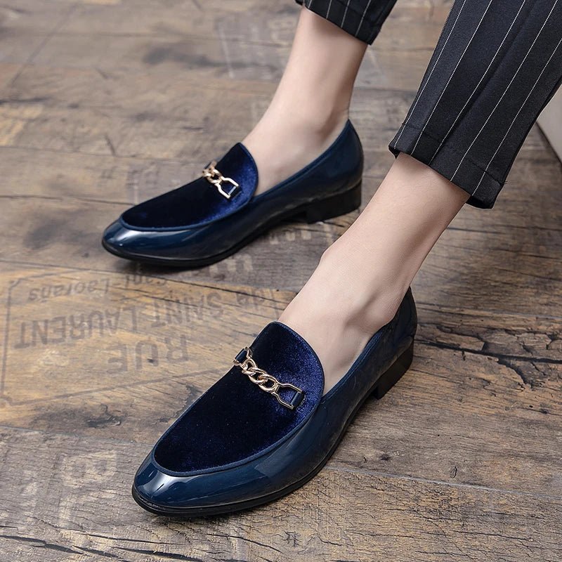 Henrik | Ortopædiske Loafers Slip-On Velour Guldkæde Komfort
