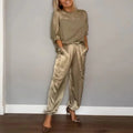 Anna | Plus Size Dameset Bukser Top Utility Lommer Løstsiddende