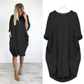 Astrid | Plus Size Kjole med Lommer Løs Pasform Elegant Stil