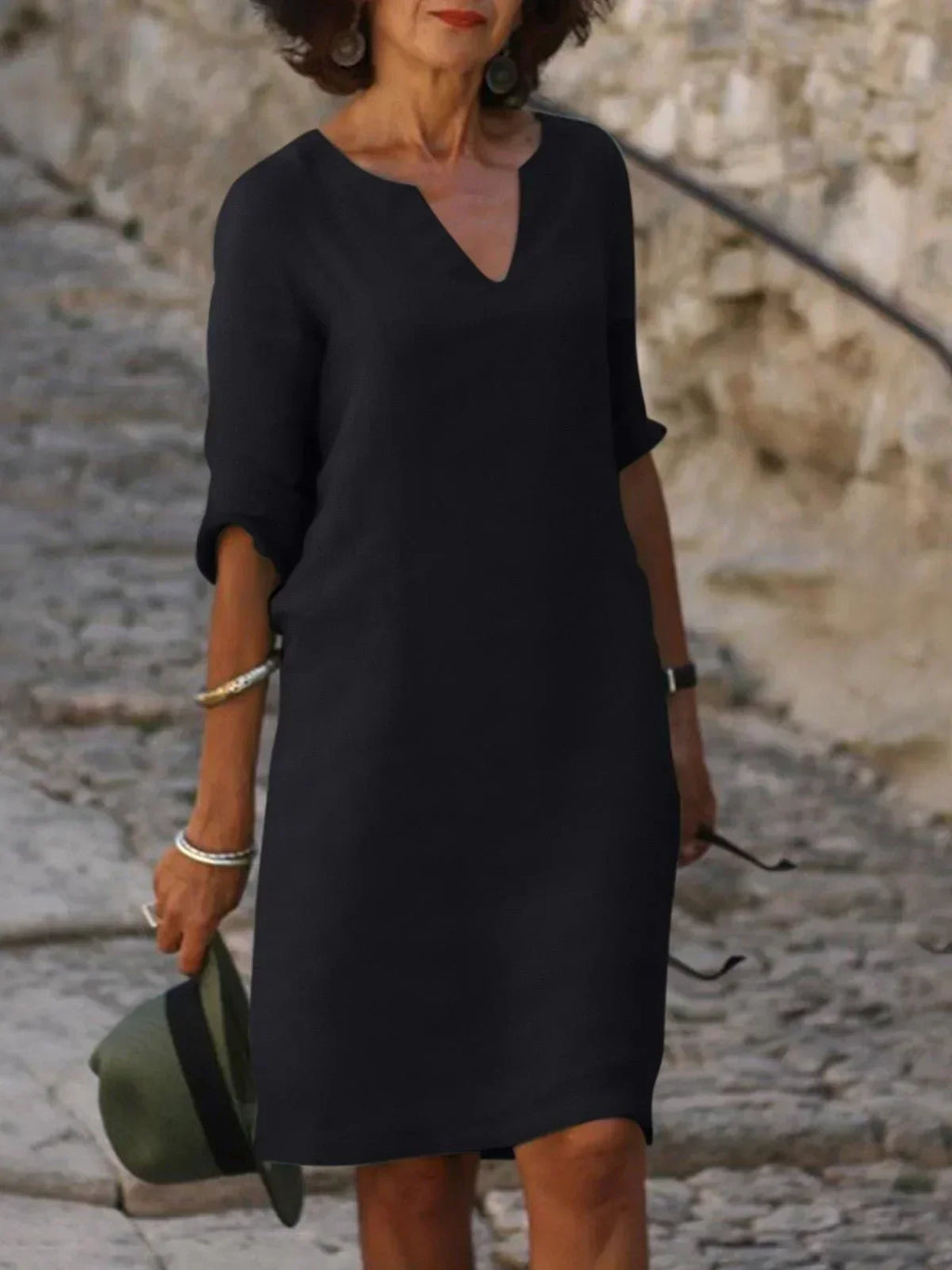 Josette | Elegant kjole med V-hals