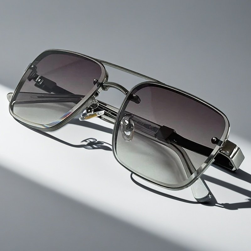 Lucas | Sunglasses Aviator Firkantet Guld Metal Gradient