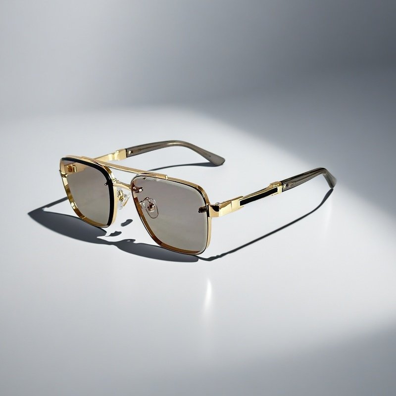 Lucas | Sunglasses Aviator Firkantet Guld Metal Gradient
