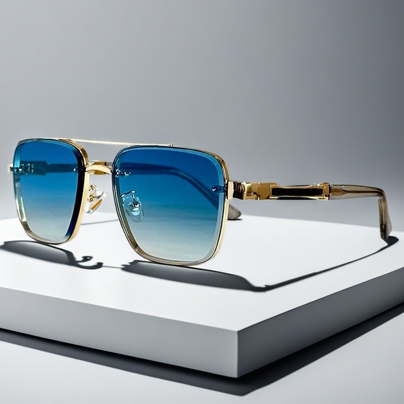 Lucas | Sunglasses Aviator Firkantet Guld Metal Gradient