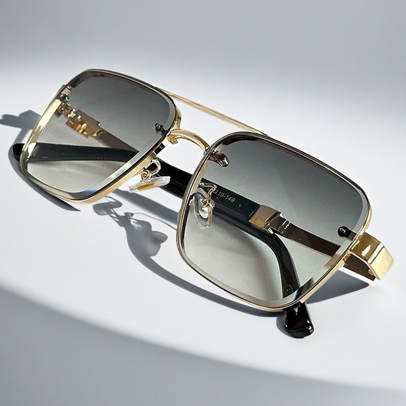 Lucas | Sunglasses Aviator Firkantet Guld Metal Gradient