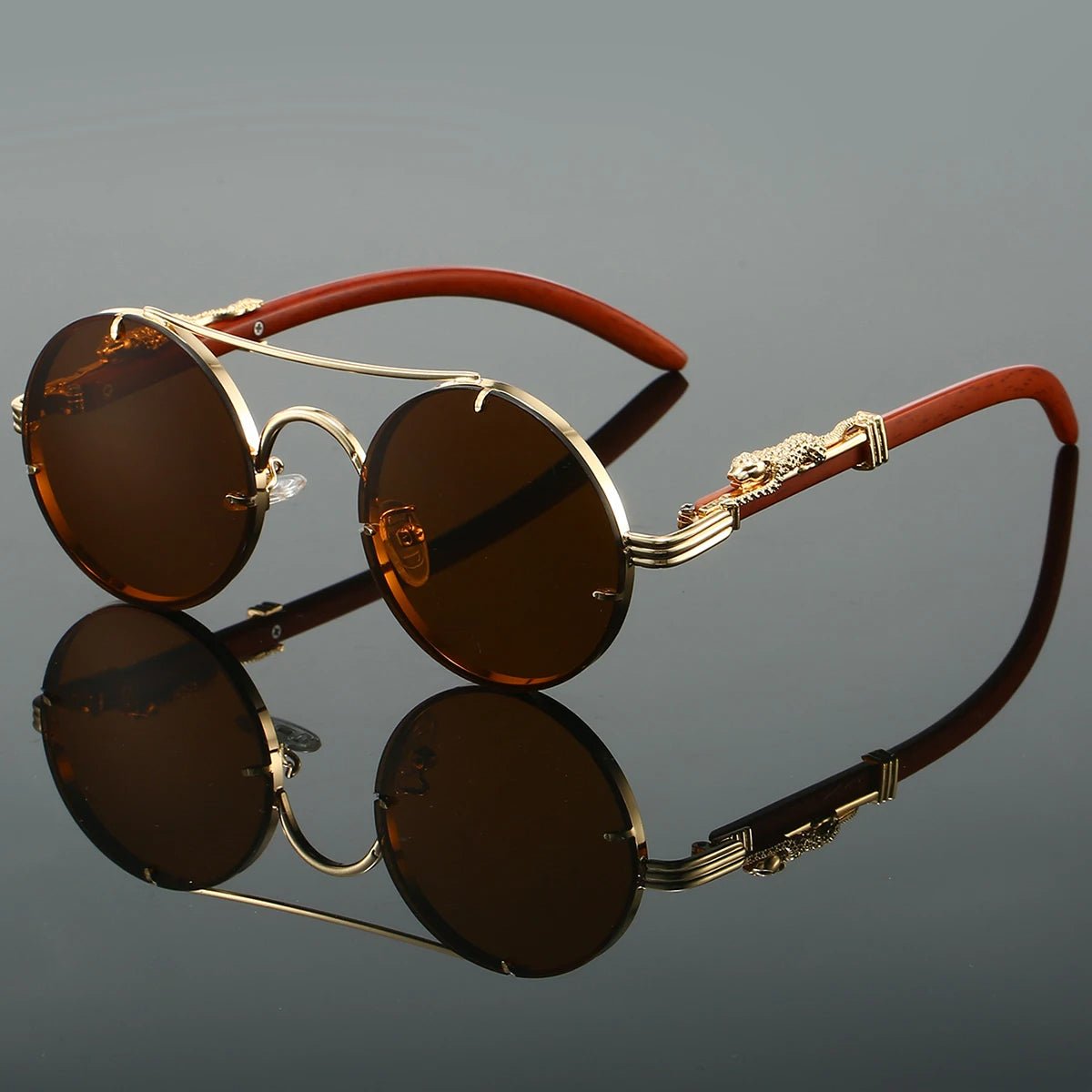 Magnus | Sunglasses Double Bridge Vintage Guld UV400