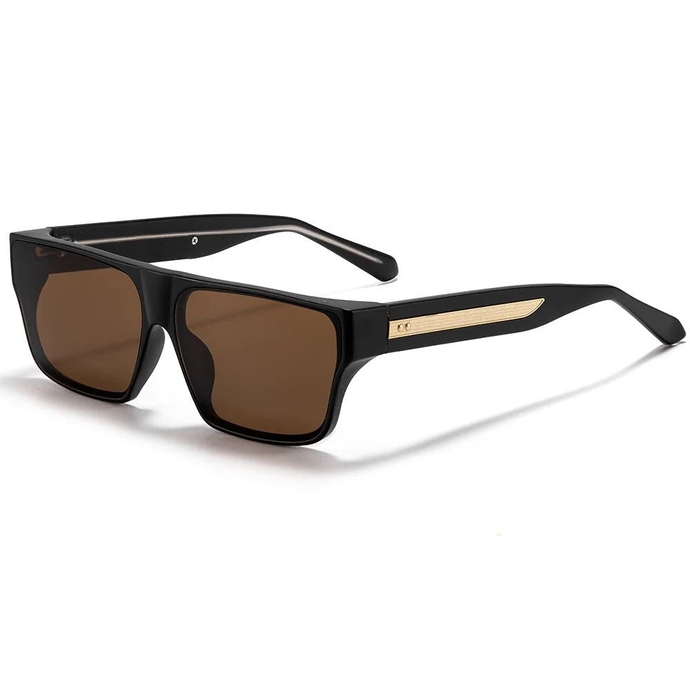 Magnus | Sunglasses Firkantede Brune Polariserede UV400 Beskyttelse