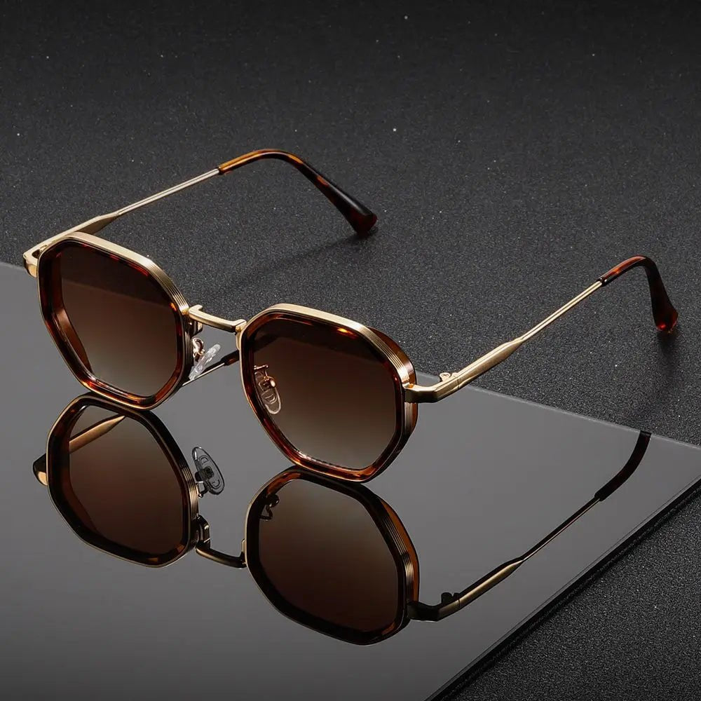 Sofia | Sunglasses Retro Geometrisk Design Metal Ramme