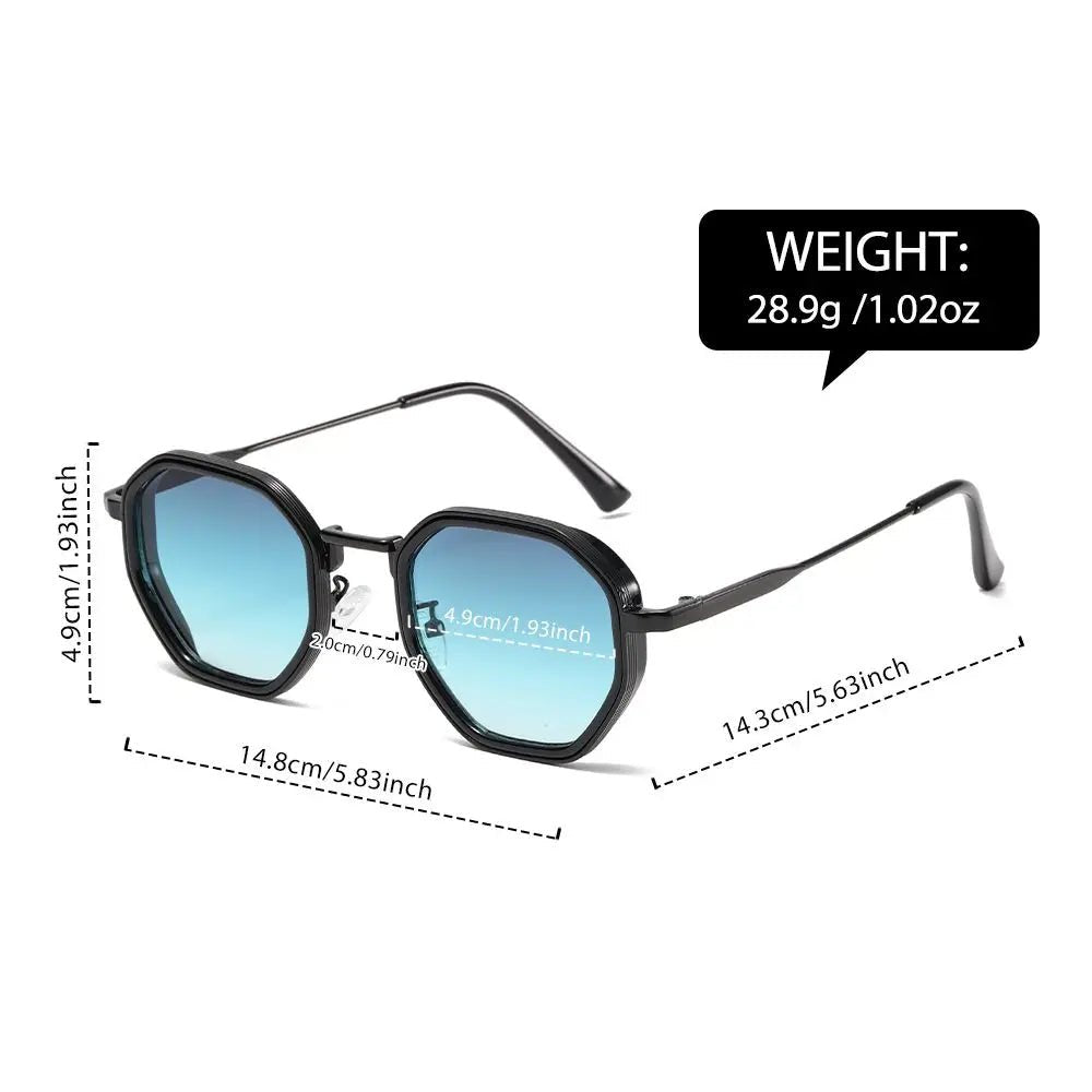 Sofia | Sunglasses Retro Geometrisk Design Metal Ramme