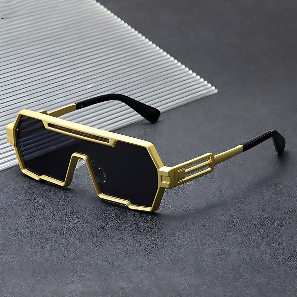 Oscar | Sunglasses Steampunk Metal Firkantede UV Beskyttelse