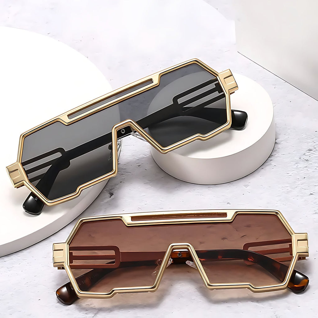 Oscar | Sunglasses Steampunk Metal Firkantede UV Beskyttelse