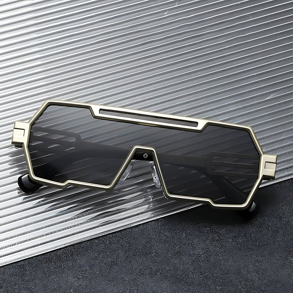 Oscar | Sunglasses Steampunk Metal Firkantede UV Beskyttelse