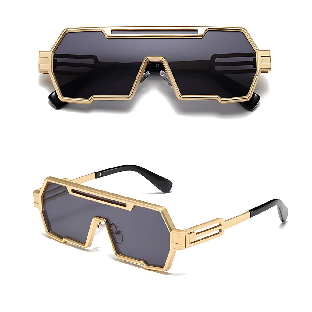 Oscar | Sunglasses Steampunk Metal Firkantede UV Beskyttelse