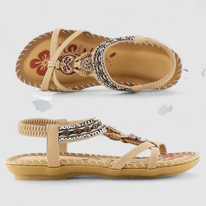 Celina | Kvinders Flade Sandaler Med Remme Og Åben Tå