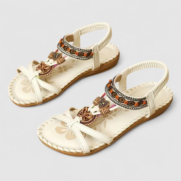 Celina | Kvinders Flade Sandaler Med Remme Og Åben Tå