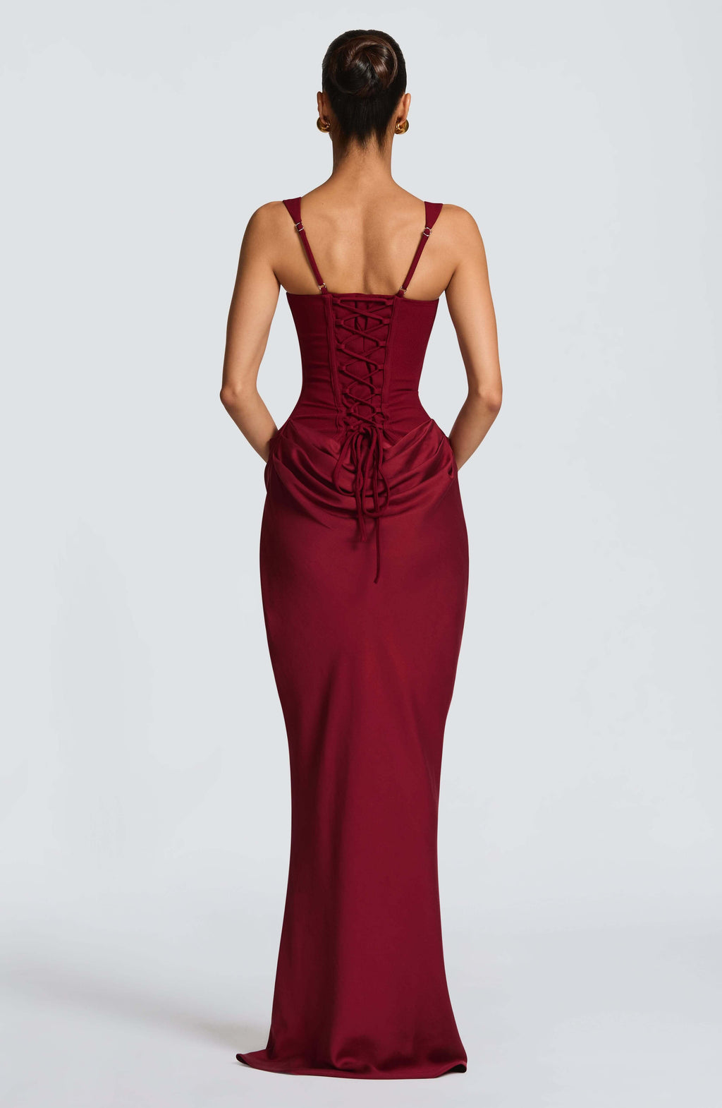 Monika | Dame Ærmeløs Bodycon Maxi Bryllupsgæst Kjole