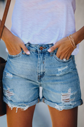 Ingrid | Dame Slidte Denim Casual Sommer Shorts
