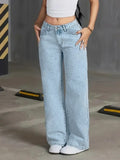 Henriette | Dame Lysvaskede Wide Leg Jeans