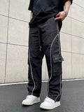 Adrian | Herre Casual Loose-Fit Cargo Bukser Med Sidestriber